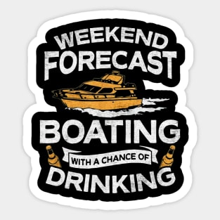 forecast weekend boating drinking Sticker